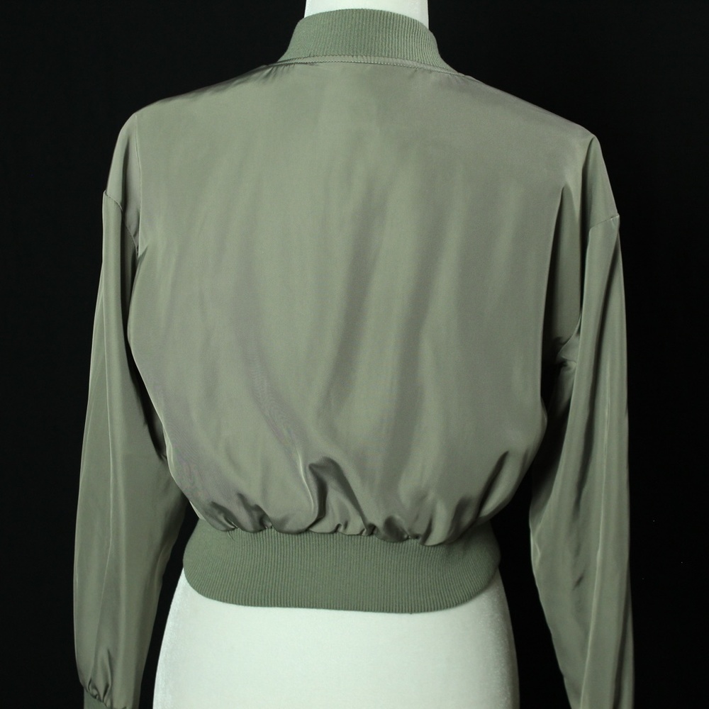 Ashley by 26 International Outerwear | Army Green Bomber Jacket | Sz S - Picture 7 of 13